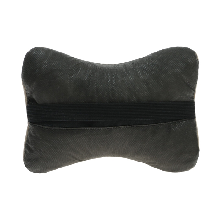 Подушка автомобильная косточка, на подголовник, велюр, бежевый, ромб, 16 х 24 см Подушка автомобильная косточка, на подголовник, велюр, бежевый, ромб, 16 х 24 см