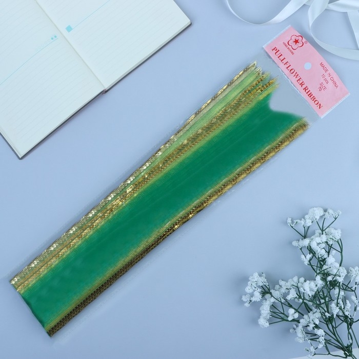 Бант-бабочка №7 Бант-бабочка №7 "Золотая полоса", цвет зелёный