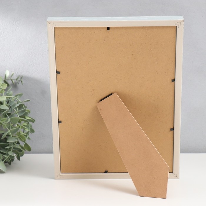 Фоторамка пластик формат А4 Фоторамка пластик формат А4 "Скандинавия" серо-голубая 32х23,5 см