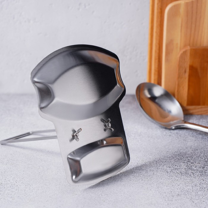 Подставка для крышки и ложки из нержавеющей стали, 19,5×16 см Подставка для крышки и ложки из нержавеющей стали, 19,5×16 см