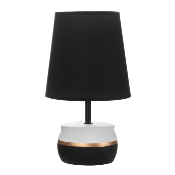Лампа настольная Лампа настольная "Айше" 1х40Вт Е14 белый/черный 18х18х32см