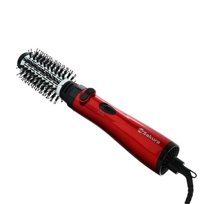 Фен-щетка Sakura SA-4205R, 1200 Вт, 3 режима работы, 2 насадки, защита от перегрева, красная Фен-щетка Sakura SA-4205R, 1200 Вт, 3 режима работы, 2 насадки, защита от перегрева, красная