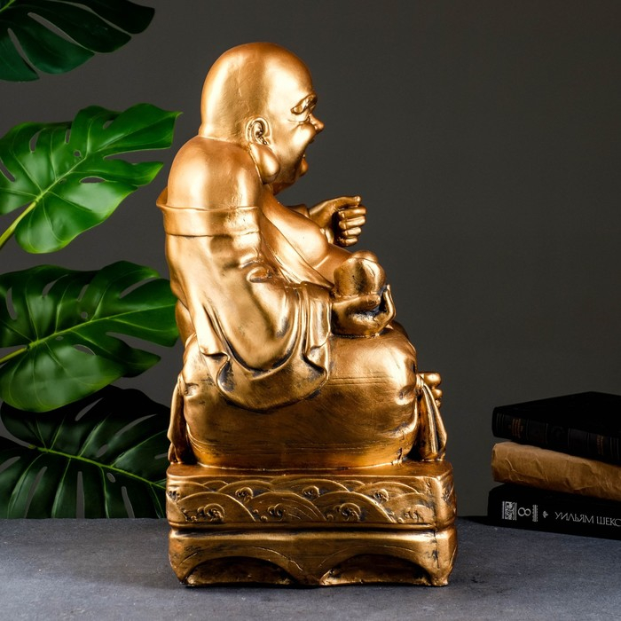Копилка Копилка "Хотей сидя большой" бронза, 32х25х48см
