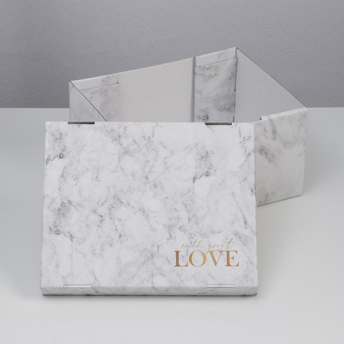 Коробка подарочная складная, упаковка, «Мрамор», 31 х 25.5 х 16 см Коробка подарочная складная, упаковка, «Мрамор», 31 х 25.5 х 16 см