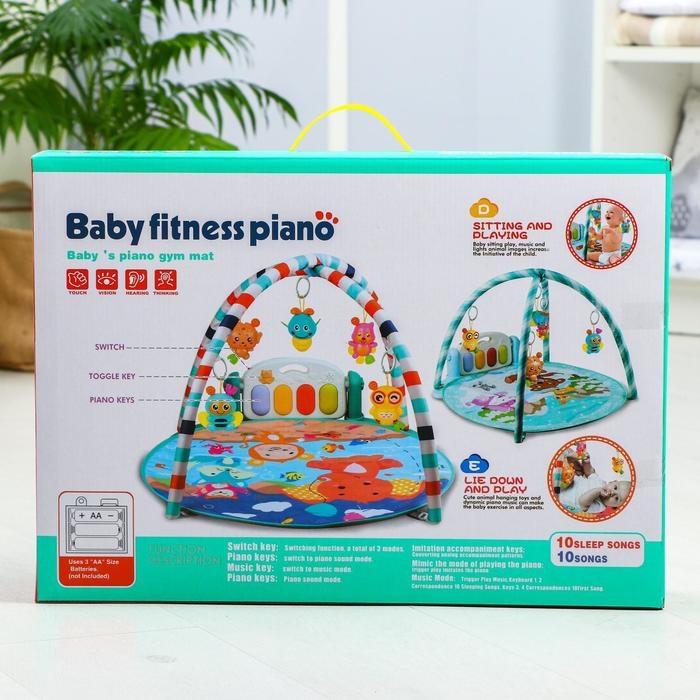 Развивающий коврик «Игра малыша», с пианино, круглый, голубой Развивающий коврик «Игра малыша», с пианино, круглый, голубой