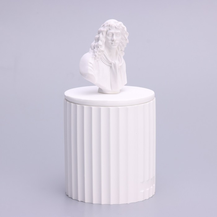 Свеча в бетоне ароматическая  Свеча в бетоне ароматическая "Мольер", мед и апельсин, 13х7 см, соевый воск, 160 г