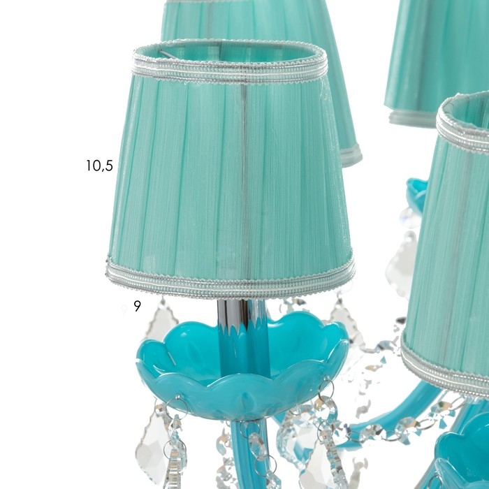 Люстра Люстра "Мария" 8хЕ14 25Вт лазурный 72х72х60-90 см BayerLux