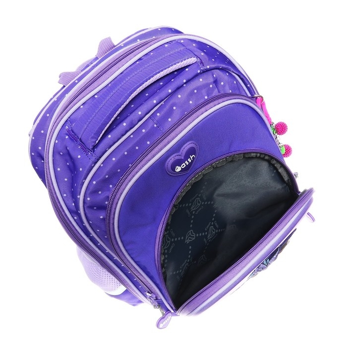 Рюкзак школьный 37 х 28 х 13 см, эргономичная спинка, Across 230, фиолетовый CS23-230-4 Рюкзак школьный 37 х 28 х 13 см, эргономичная спинка, Across 230, фиолетовый CS23-230-4