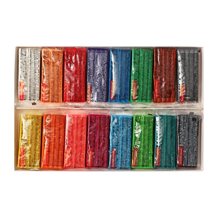 Пластилин 16 цветов, 216 г, ErichKrause Пластилин 16 цветов, 216 г, ErichKrause "Kids Space Animals", со стеком, в картонной упаковке