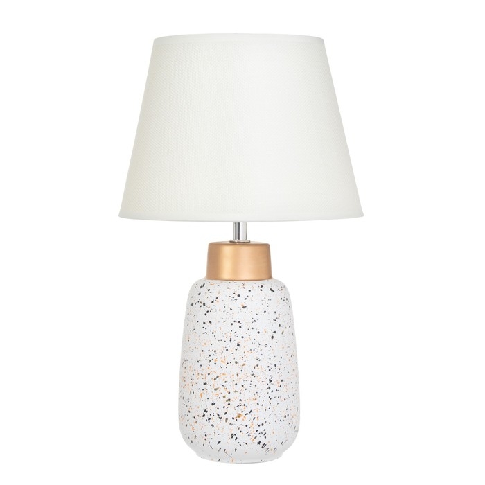 Лампа настольная Лампа настольная "Кианг" 1х40Вт Е14 белый/золото 22х22х38см