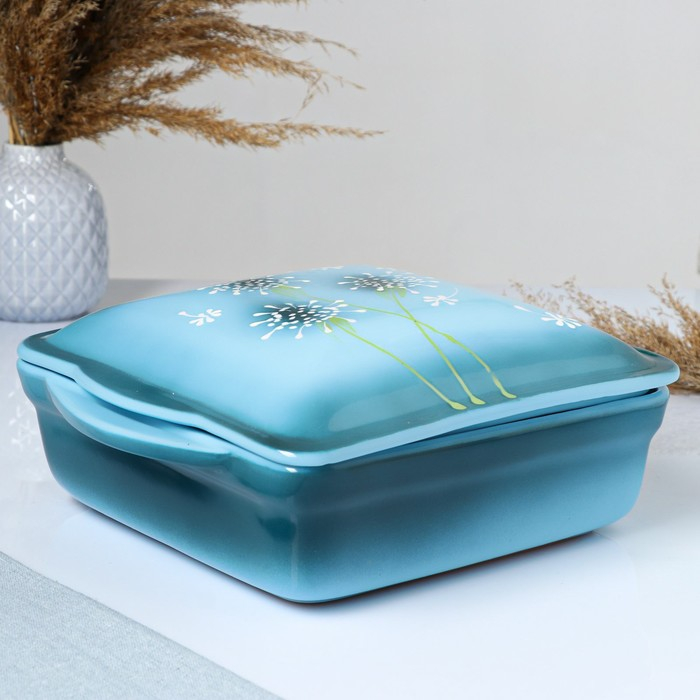 Емкость для запекания  Емкость для запекания "Тетра с крышкой" 1,2л / 10х22х19,5см, расторопша