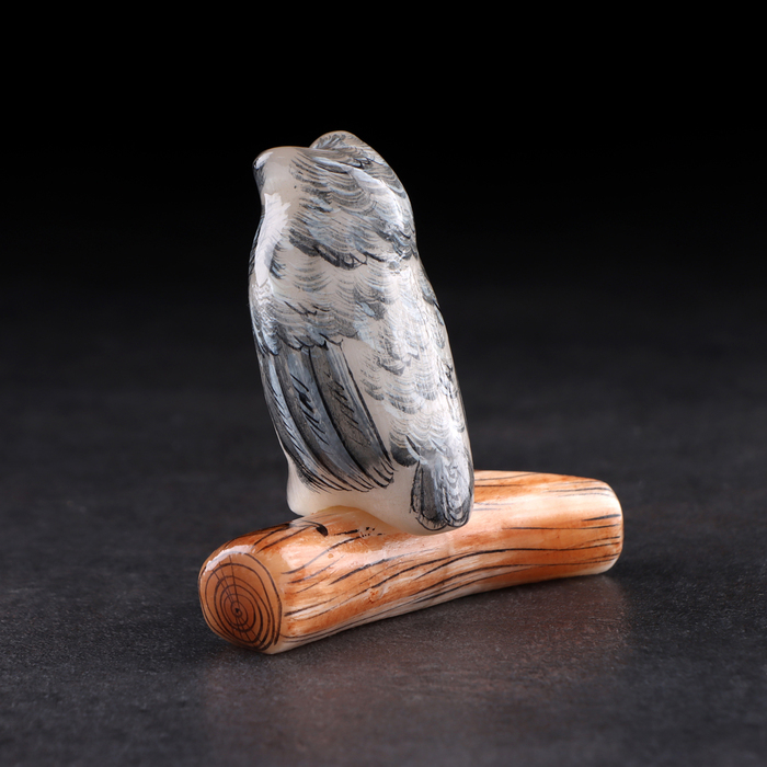 Сувенир «Сова на бревне». 8×3,5×7,5 см, селенит Сувенир «Сова на бревне». 8×3,5×7,5 см, селенит