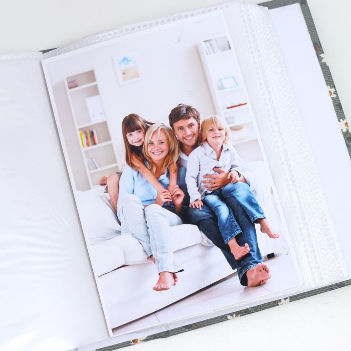 Фотоальбом на 100 фото 10х15 см  Фотоальбом на 100 фото 10х15 см "Ромашки" МИКС 16,5х12,5х5 см