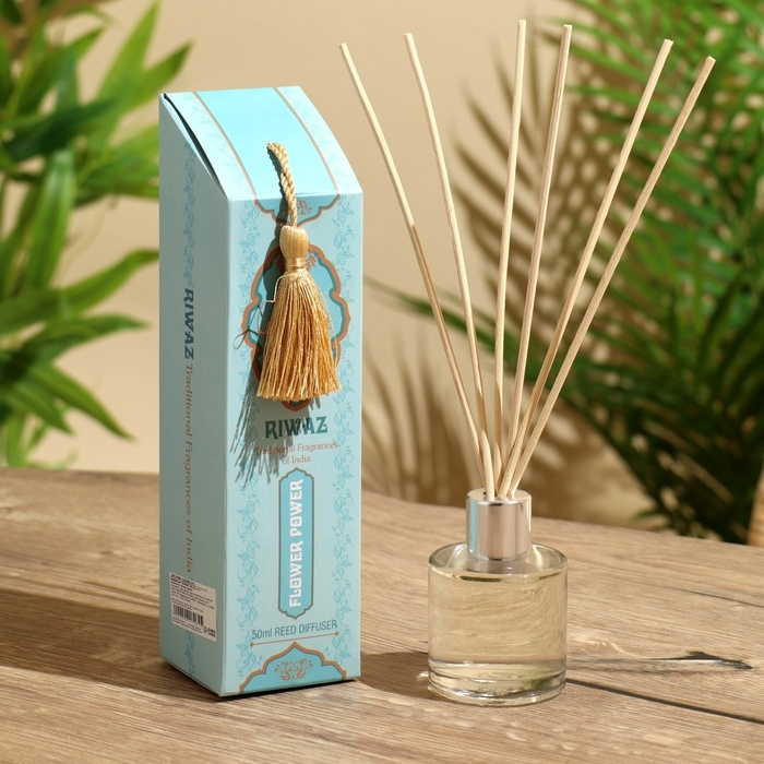 Диффузор Диффузор "RIWAZ" 50 мл (+ 6 палочек), flower power