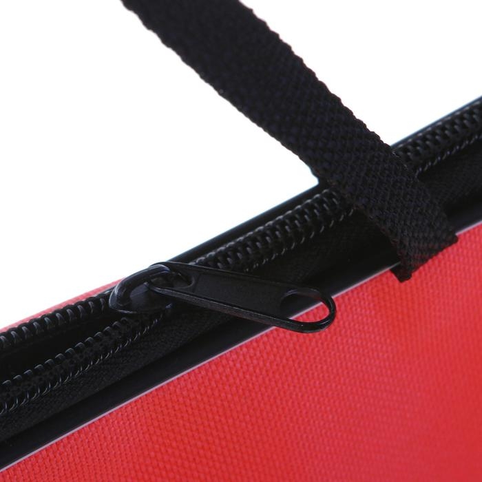 Папка с ручками текстильная А4, 350 х 270 х 20 мм, Calligrata "Офис", нейлон 600D, двуцветный кант, оранжевая