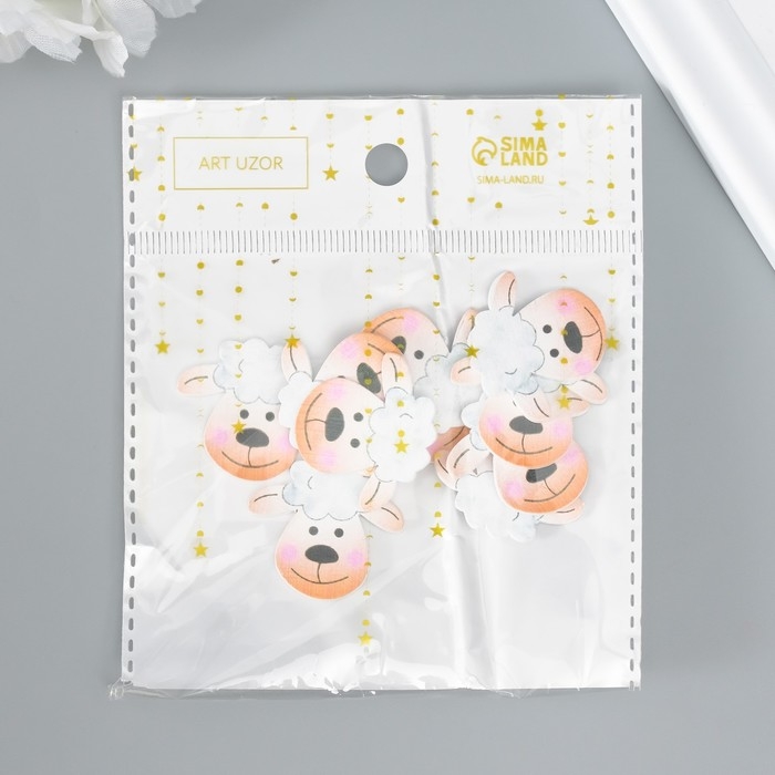 Декор для творчества дерево Декор для творчества дерево "Барашек" набор 10 шт 2,6х3 см