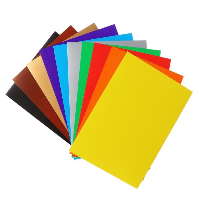 Картон цветной А4, 10 листов 10 цветов Kuromi, мелованный, (золото + серебро), 220г/м² Картон цветной А4, 10 листов 10 цветов Kuromi, мелованный, (золото + серебро), 220г/м²