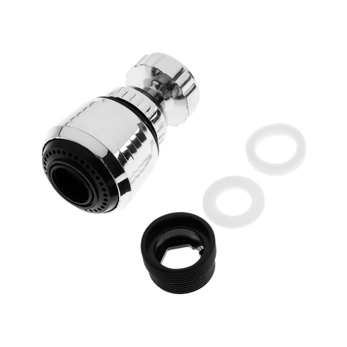 Аэратор ZEIN, регулировка потока, поворотный, универсальный, 2 режима, пластик Аэратор ZEIN, регулировка потока, поворотный, универсальный, 2 режима, пластик