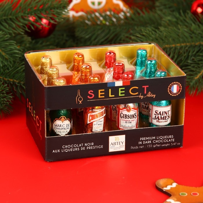 Новый год. Шоколад фигурный SELECT by ABTEY, с алкогольной начинкой, ассорти, 13 ± 1 г Новый год. Шоколад фигурный SELECT by ABTEY, с алкогольной начинкой, ассорти, 13 ± 1 г