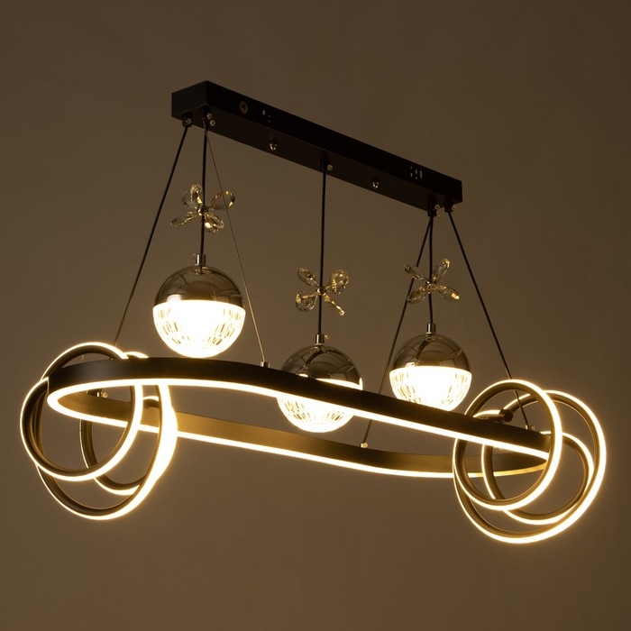 Светильник с ПДУ Светильник с ПДУ "Фиора" LED 120Вт 3000-6000К черный 62х33х15-115 см