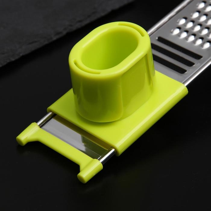 Тёрка для чеснока с держателем Доляна «Гауди», 22×4,5 см, цвет МИКС Тёрка для чеснока с держателем Доляна «Гауди», 22×4,5 см, цвет МИКС