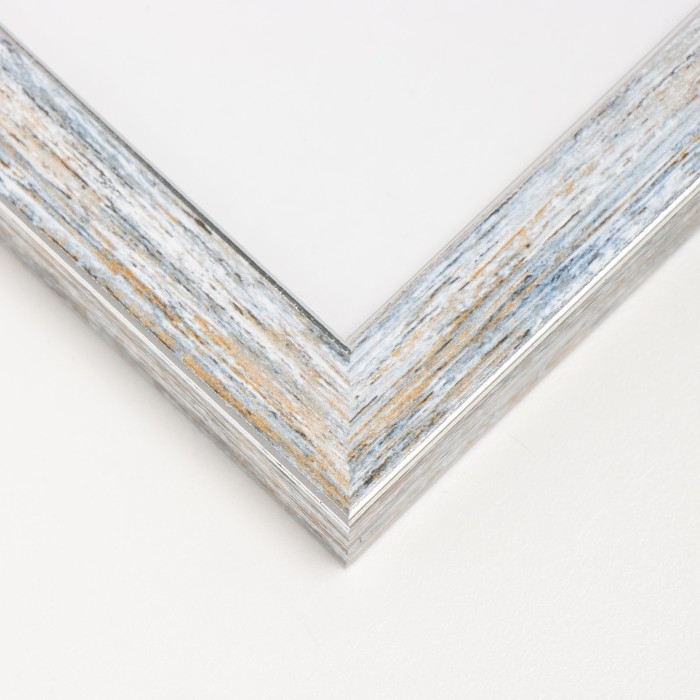 Фоторамка пластик Фоторамка пластик "Акварель" 15х21 см, морозное серебро