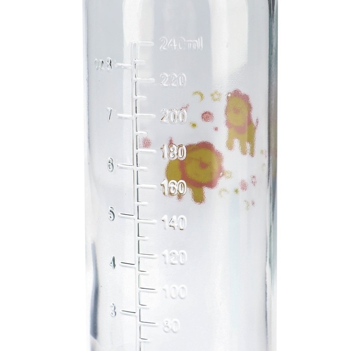 Бутылочка для кормления, классическое горло, стеклянная, средний поток, 240 мл., цвет МИКС Бутылочка для кормления, классическое горло, стеклянная, средний поток, 240 мл., цвет МИКС