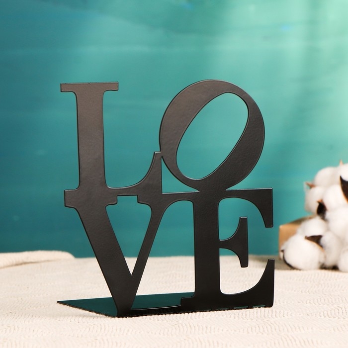 Держатель-подставка для книг  Держатель-подставка для книг "Любовь" черный, 1шт
