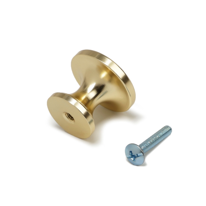 Ручка кнопка CAPPIO RK148, d=30 мм, цвет сатиновое золото Ручка кнопка CAPPIO RK148, d=30 мм, цвет сатиновое золото