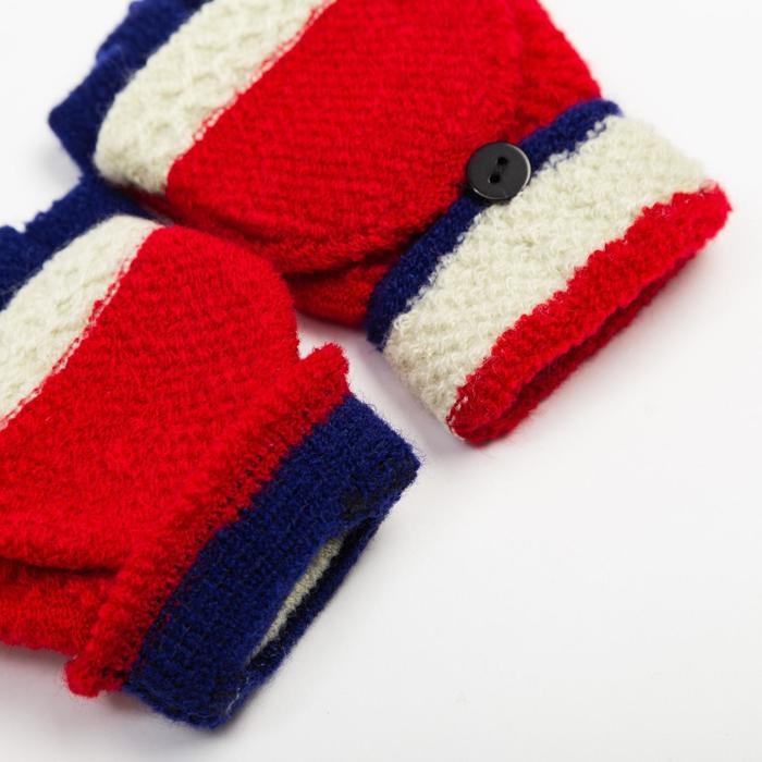 Варежки-митенки детские MINAKU, 14 см, цв.красный Варежки-митенки детские MINAKU, 14 см, цв.красный