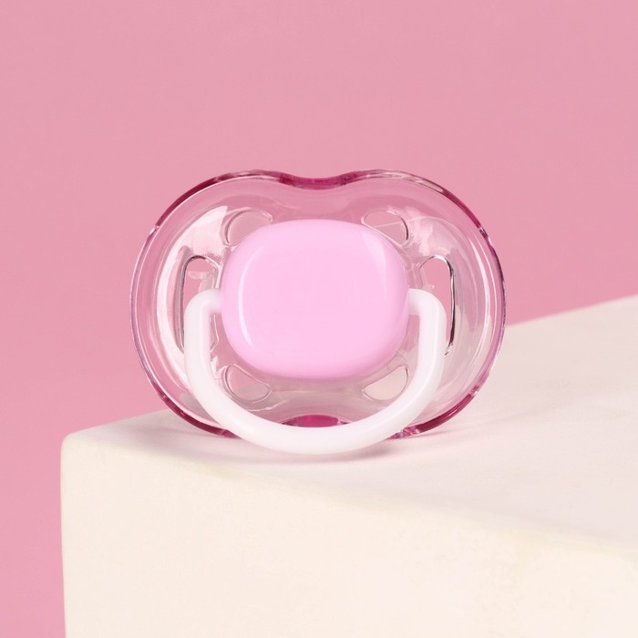 Соска - пустышка силиконовая классическая, от 6 мес., с колпачком, цвет фиолетовый Соска - пустышка силиконовая классическая, от 6 мес., с колпачком, цвет фиолетовый