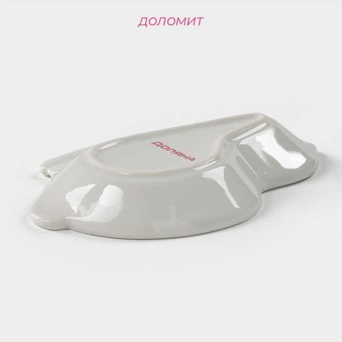 Блюдо Доляна «Зайка в золотом», 15,5×11×2,5 см, цвет белый Блюдо Доляна «Зайка в золотом», 15,5×11×2,5 см, цвет белый