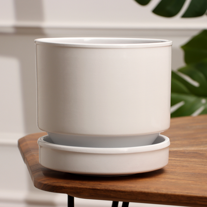 Горшок цветочный  Горшок цветочный "Афродита белый" 3,4 л