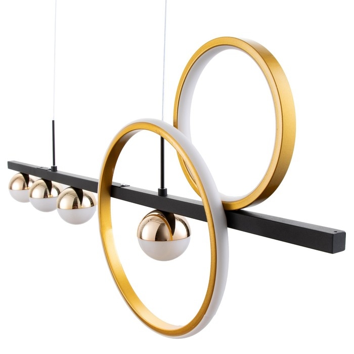 Светильник BayerLux Светильник BayerLux "Ариста" LED 48Вт 6000К черно-золотой 100х100 см