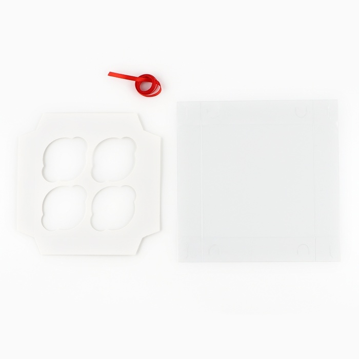 Коробка для капкейка «Счастливого Нового года!», 16 х 16 х 7.5 см, Новый год Коробка для капкейка «Счастливого Нового года!», 16 х 16 х 7.5 см, Новый год