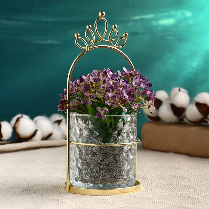 Кашпо стеклянное на подставке, 20х9,5см Кашпо стеклянное на подставке, 20х9,5см