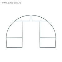 Теплица (каркас), 6 × 3 × 2 м, металл, профиль 20 × 20 мм, шаг дуги 1 м, без поликарбоната