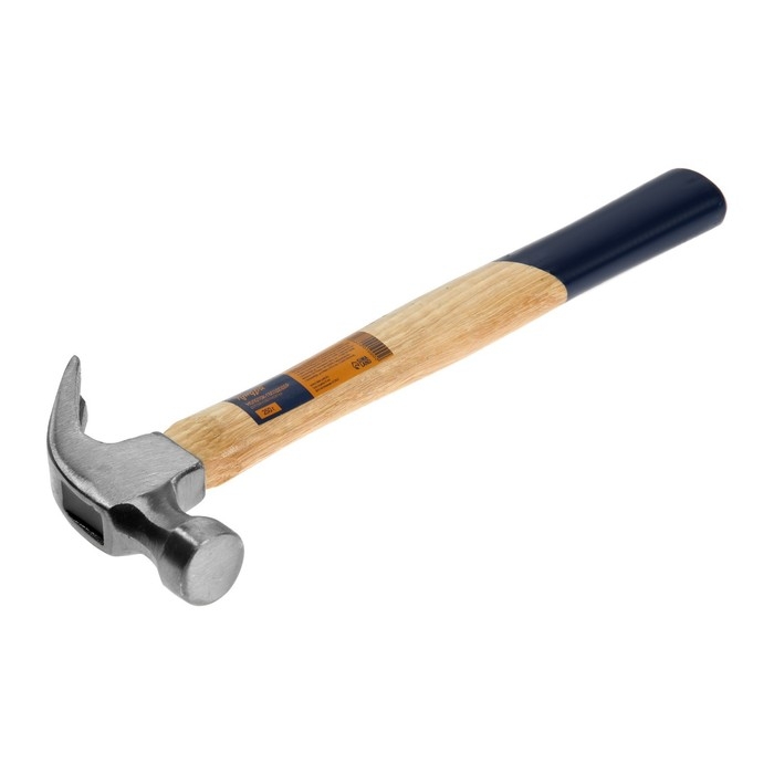 Молоток-гвоздодер ТУНДРА, деревянная рукоятка, 250 г Молоток-гвоздодер ТУНДРА, деревянная рукоятка, 250 г