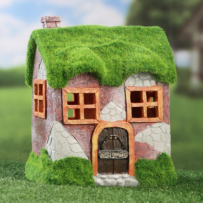 Садовый фонарь  Садовый фонарь "Домик Хоббита" 16х10х22см