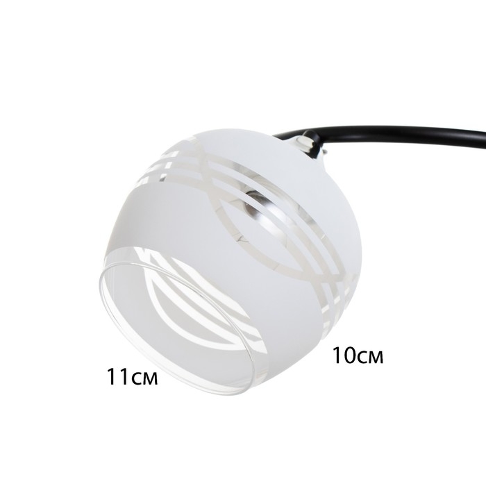 Люстра Люстра "Милава" 3хЕ27 40Вт чёрно-хромовый 62х62х27 см BayerLux