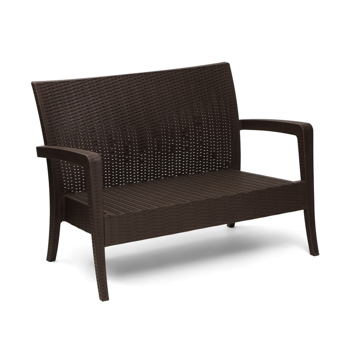 Диван Диван "RATTAN Ola Dom" коричневый, 128 х 77 х 89 см