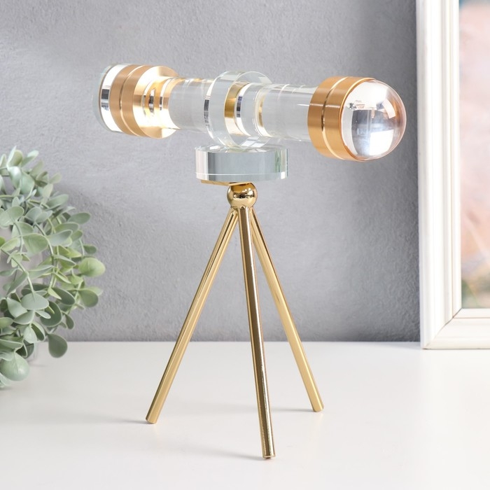 Сувенир стекло, металл  Сувенир стекло, металл "Подзорная труба" 24х14х25 см