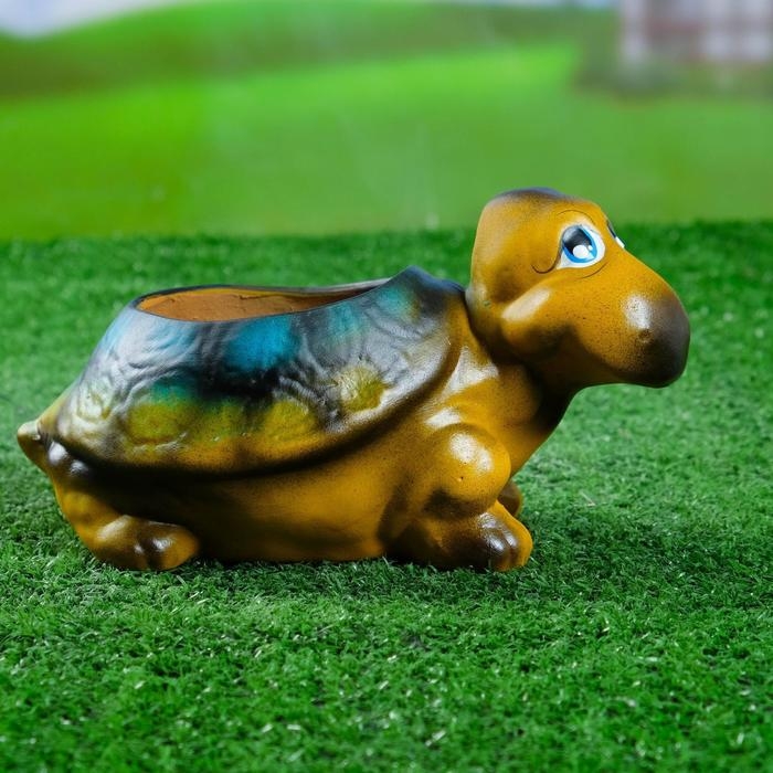 Фигурное кашпо  Фигурное кашпо "Черепаха", 11х 21см, МИКС