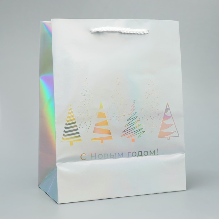 Пакет голографический «Сказочный лес», 18 х 23 х 10 см, Новый год Пакет голографический «Сказочный лес», 18 х 23 х 10 см, Новый год