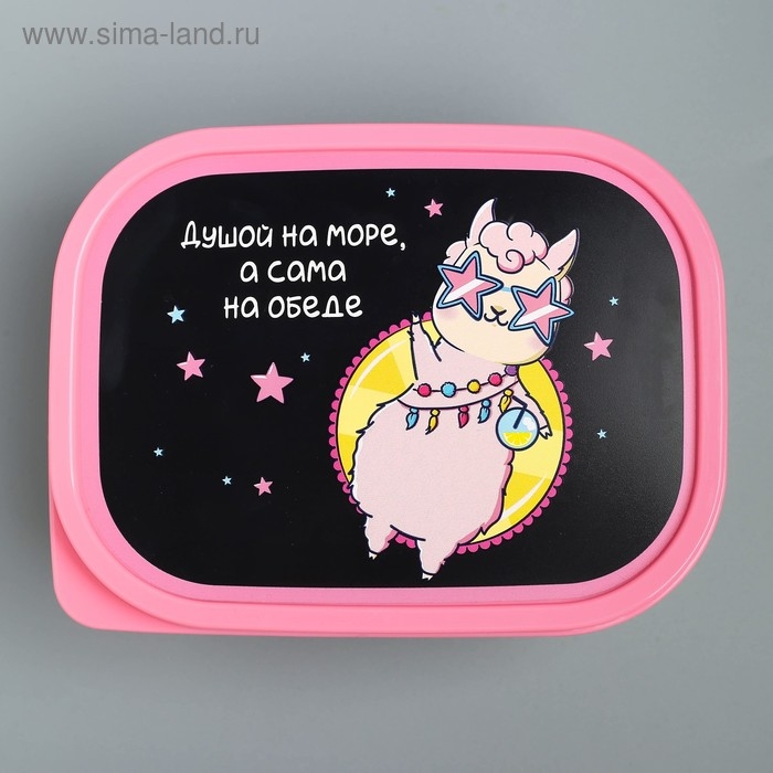 Ланч-бокс прямоугольный FoodVibes «Лама», 500 мл Ланч-бокс прямоугольный FoodVibes «Лама», 500 мл