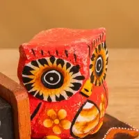 Вечный календарь настольный &laquo;Розовая сова&raquo;, 15&times;6&times;7 см, дерево