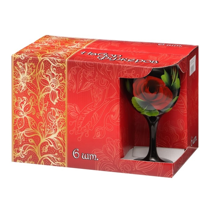 Набор бокалов для вина Набор бокалов для вина "Жостово" 6 шт, 220 мл