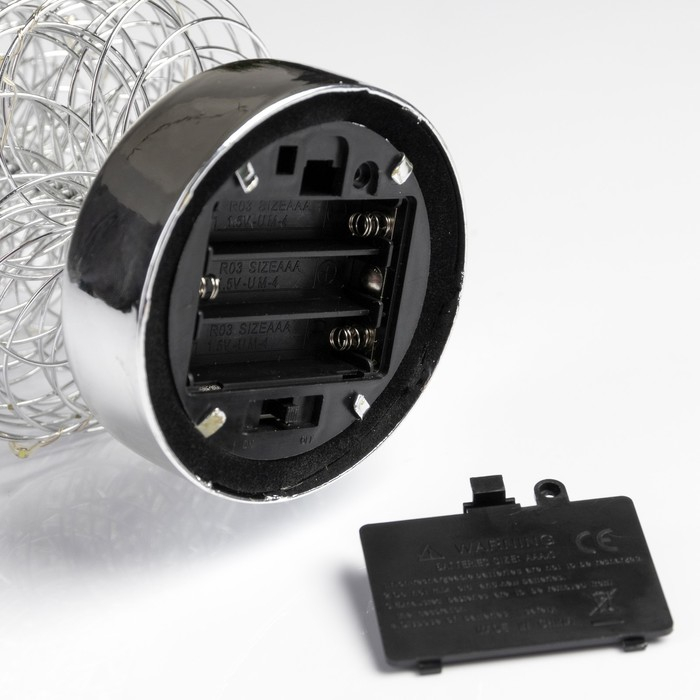 Светодиодная фигура «Ёлка плетёная» 8 × 30 × 8 см, металл, батарейки АААх3 (не в комплекте), свечение белое Светодиодная фигура «Ёлка плетёная» 8 × 30 × 8 см, металл, батарейки АААх3 (не в комплекте), свечение белое