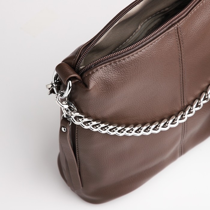 Сумка-мешок на молнии, цвет коричневый Сумка-мешок на молнии, цвет коричневый