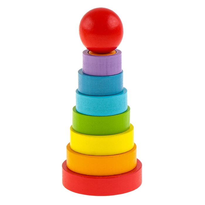 Детская развивающая пирамидка  Детская развивающая пирамидка "Фигурки" 14 × 6,2 × 6,2 см, по методике Монтессори